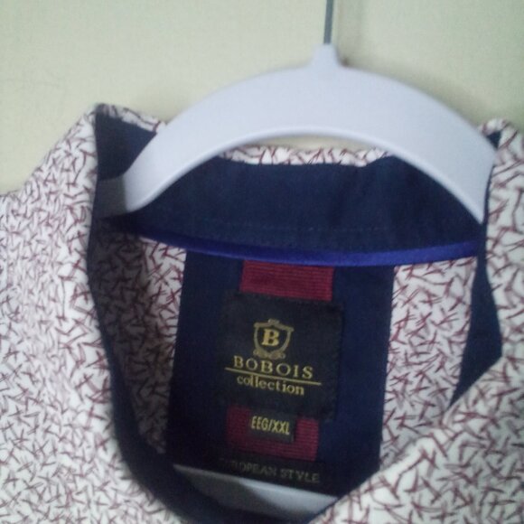 Bobois Collection Shirt Men XXL Button Up European Style Short Sleeve Pattern - Picture 11 of 16